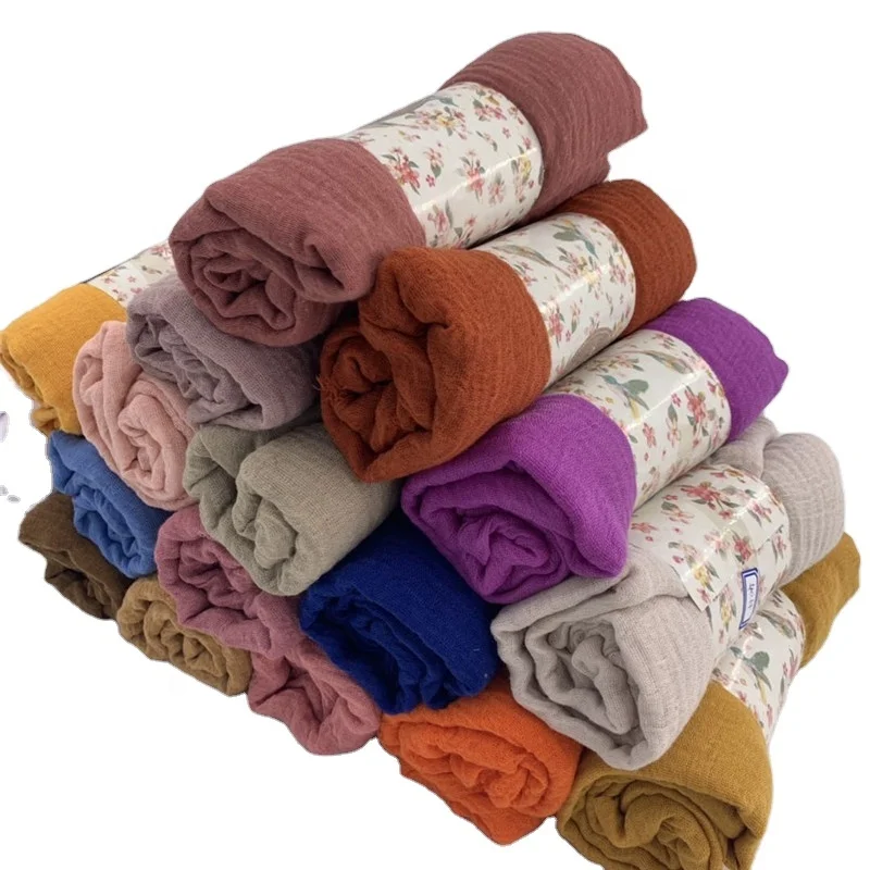 Latest Crinkle Women Light weight Cotton Hijab Scarf