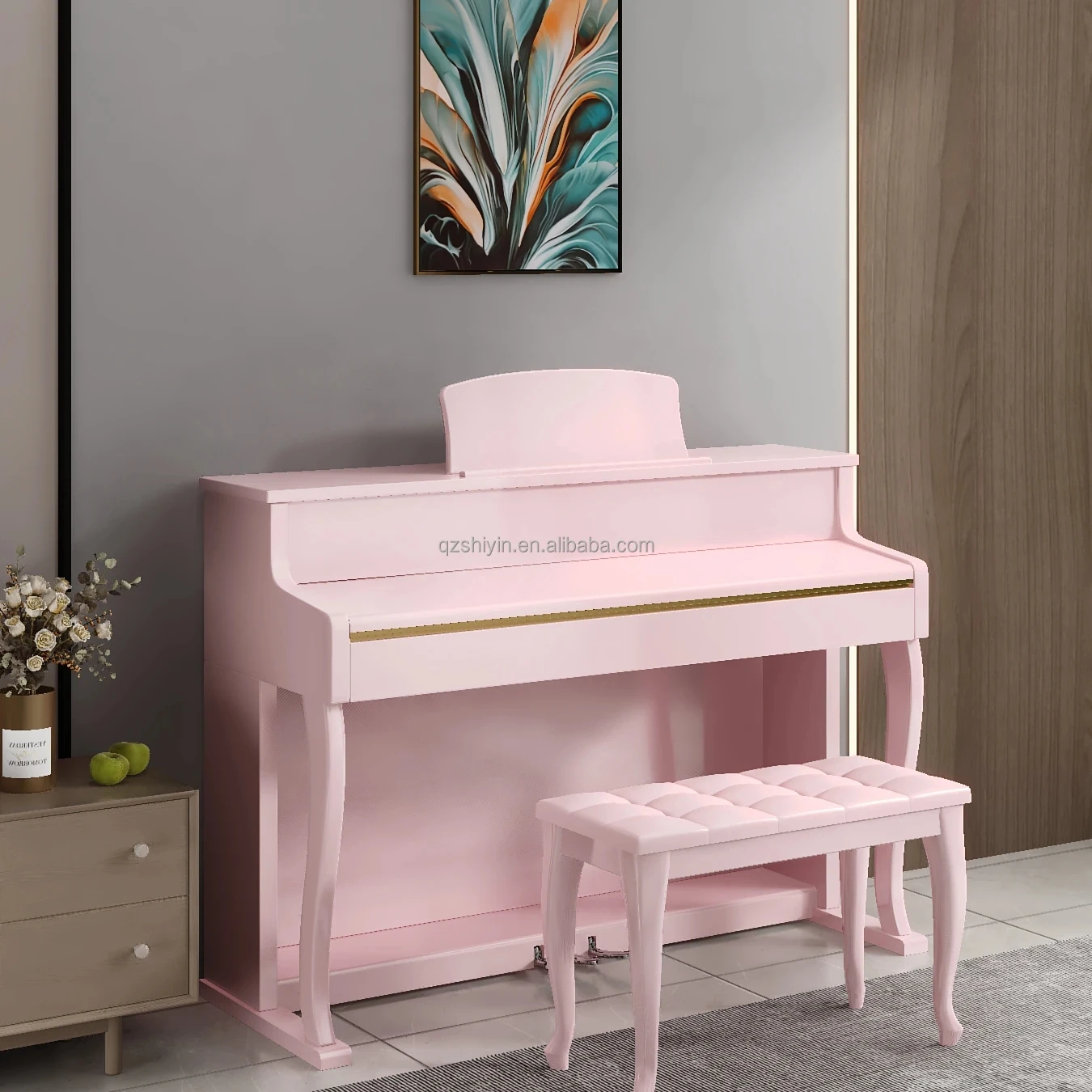 Electric Piano 88 keys Heavy Hammer home professional adult pink smart piano