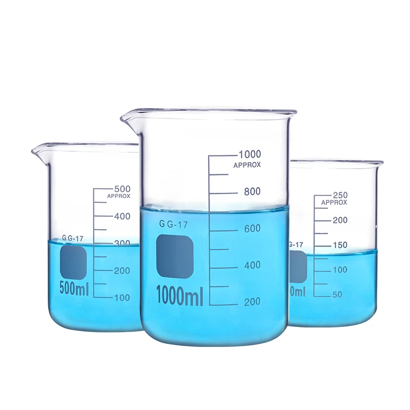 
Direct factory sale high transparency high temperature processing glass beaker 