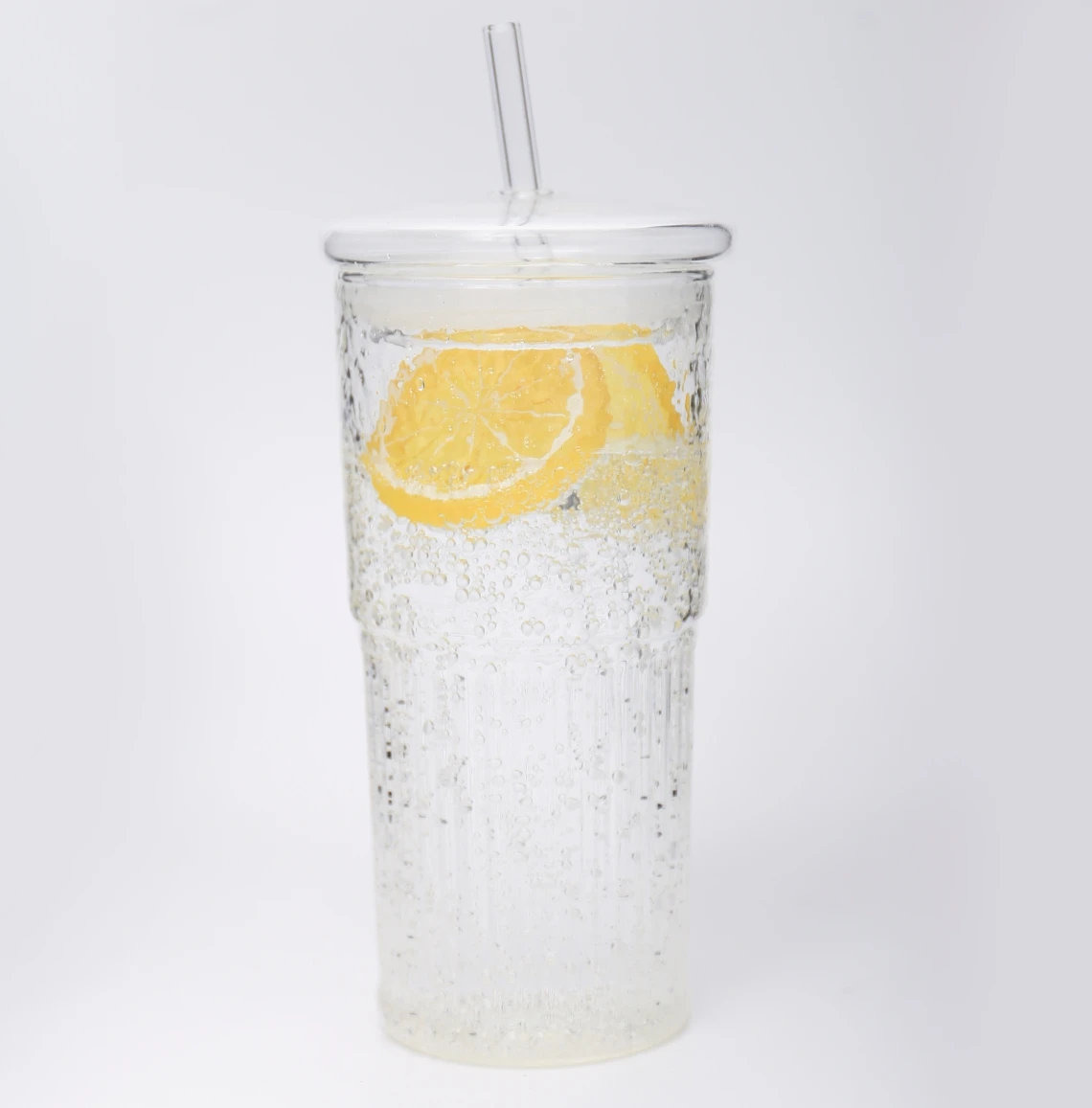 High Quality Drinking Glass Cups With Lids and Straws 20 OZ High Borosilicate Glass Tumbler Iced Coffee Water Smoothie