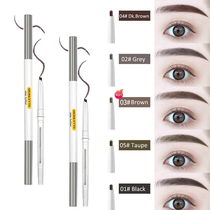 CCPT High Quality Eyebrow Pencil Private Label DoubleHead Automa Long-lasting Waterproof Liquid 4 Tips OEM Eyebrow Pencil