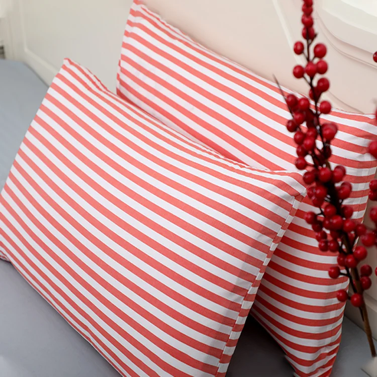 100 Cotton Stripes Bedding Sheets and Pillowcases for Bed Sheet Set