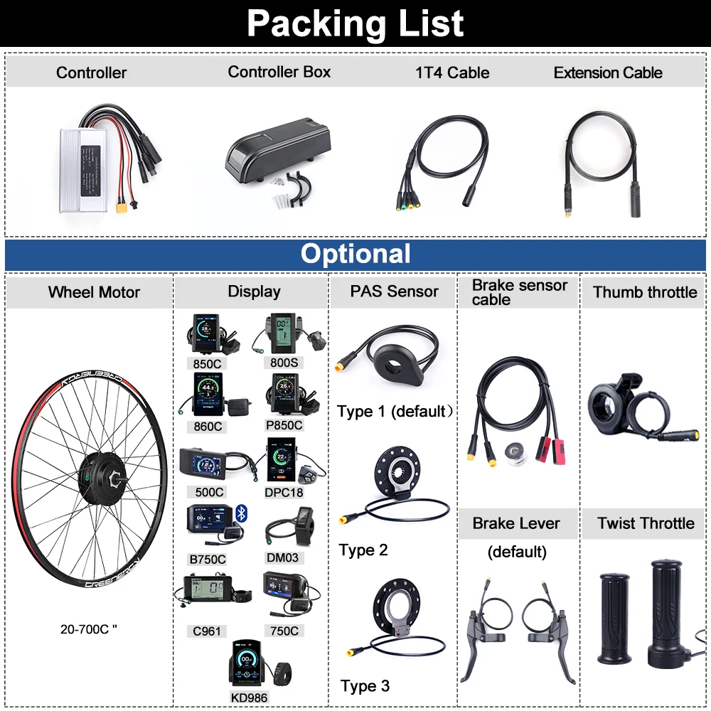 BAFANG 250 500 1000 w 25 kmh e-bike hub motor rear wheel 27.5 inch 700c electric bike conversion kit with battery