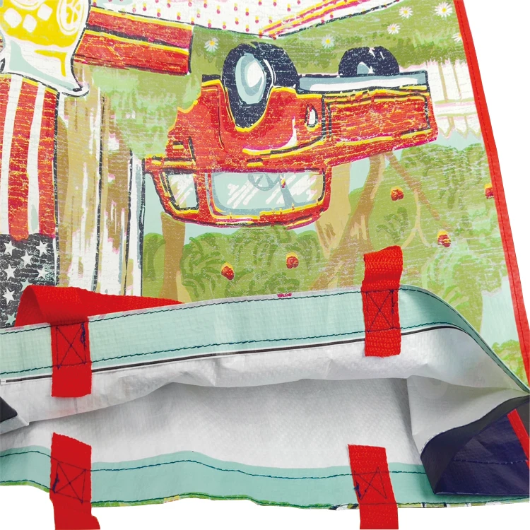 Рекламные Ламинированные Многоразовые фото печать pp сплетенная хозяйственная сумка сплетенная pp обрабатываются сумки