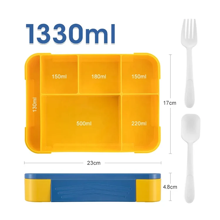 3 Compartment Division Bento Tiffin Box With Cutlery Kids Pp Lunch Box Plastic Children Kids Bpa Free Food