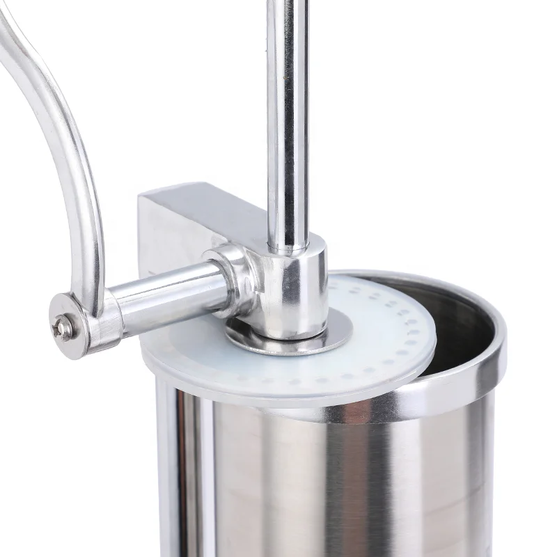 2.5LBS Vertical Stainless Steel Manual Sausage Maker Sausage Stuffer Sausage Making Machine With 4 tubes