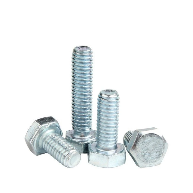 Mild Steel Hexagon Bolt Nut Zinc Coated Machine Thread Customizable M8-1.25x50mm Crossbow Bolts Best Price OEM Supported