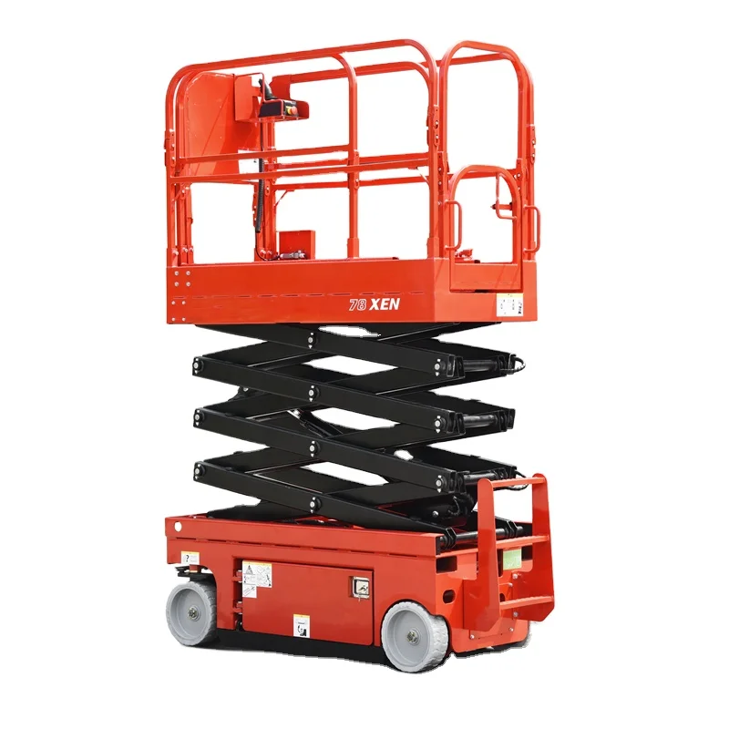 REDLIFT self-propelled electric scissor lift working platform with CE full electric order picker