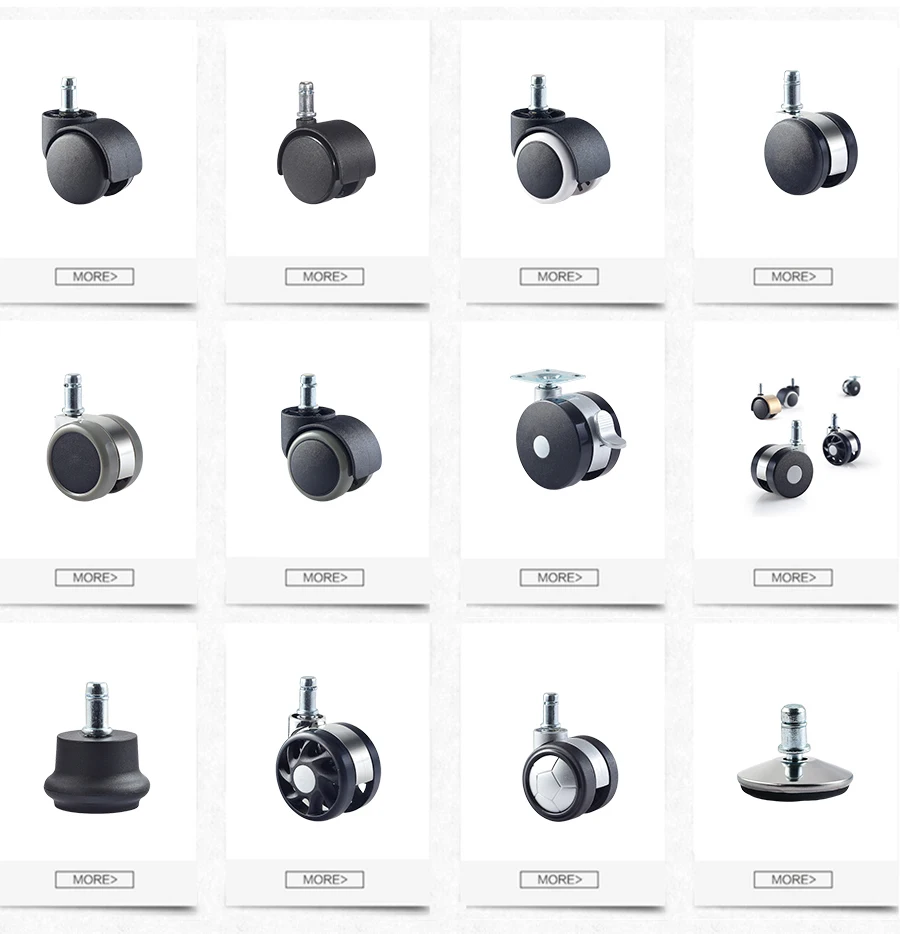 Manufacturer Wholesale Black Castor Furniture Accessories Wear-Resistant Office Chair Castor in Plastic for Living Room School