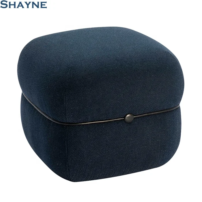 KT Shayne ODM China Factory Luxury High End Customize Public Company American Style Modern Ottoman Square Storage