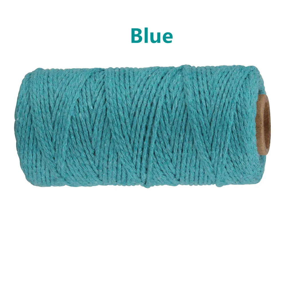 Natural Quality Set 100% Cotton Braided Black Rope 2mm 3mm 4mm 5mm 6mm 8mm 10mm Single Strand Twisted Color Macrame Cord