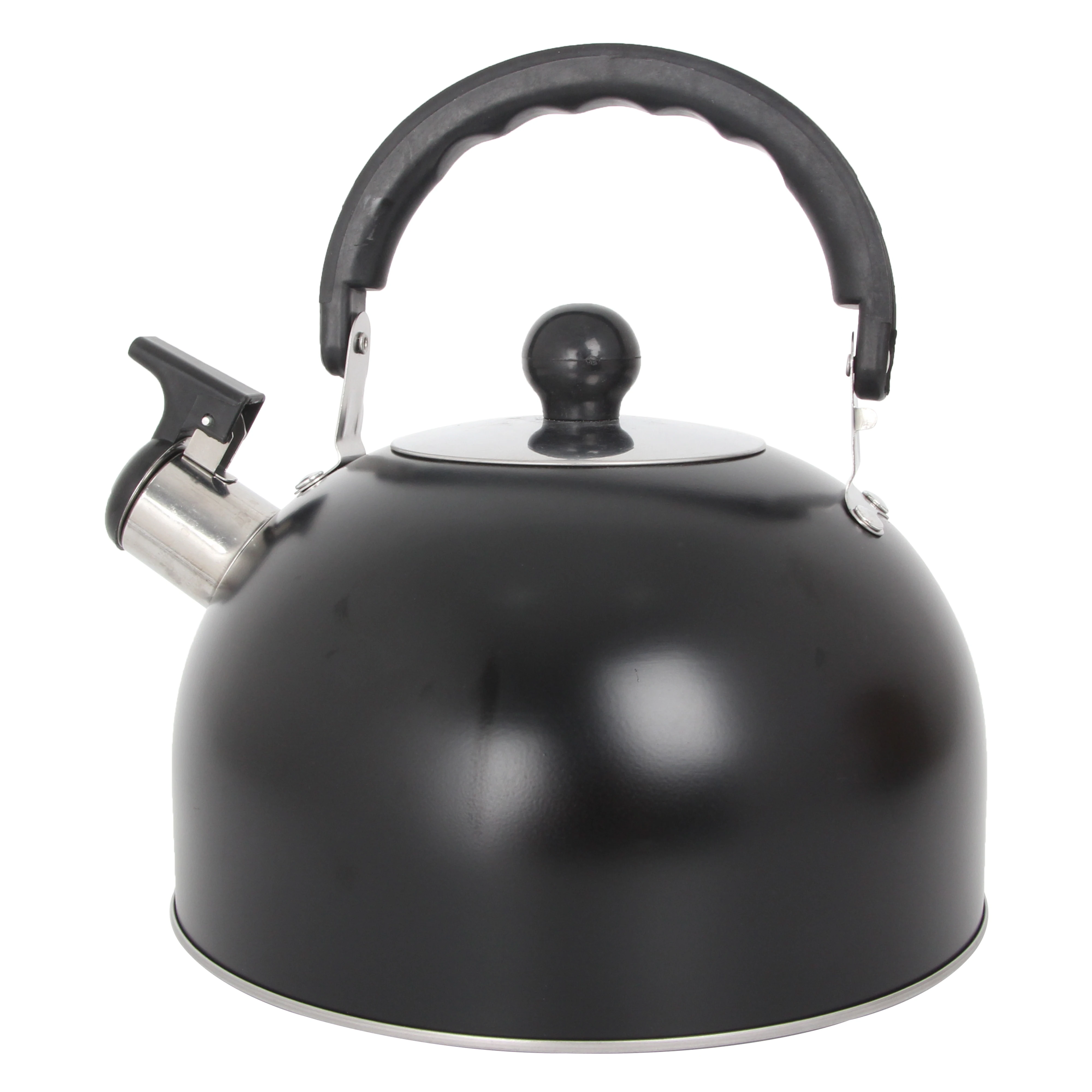 Promotional Gift Black 3.0L Matte Color Economic Stainless Steel Whistling Tea Kettle With Color Painting