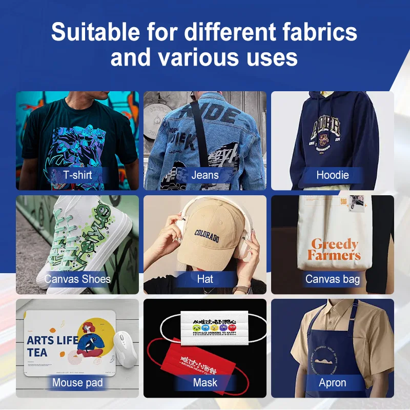 30cm*100m One Side Matte Transfer DTF Pet Film For T Shirt Shoes Hoodie Pillow Towel Prints DTF Printer