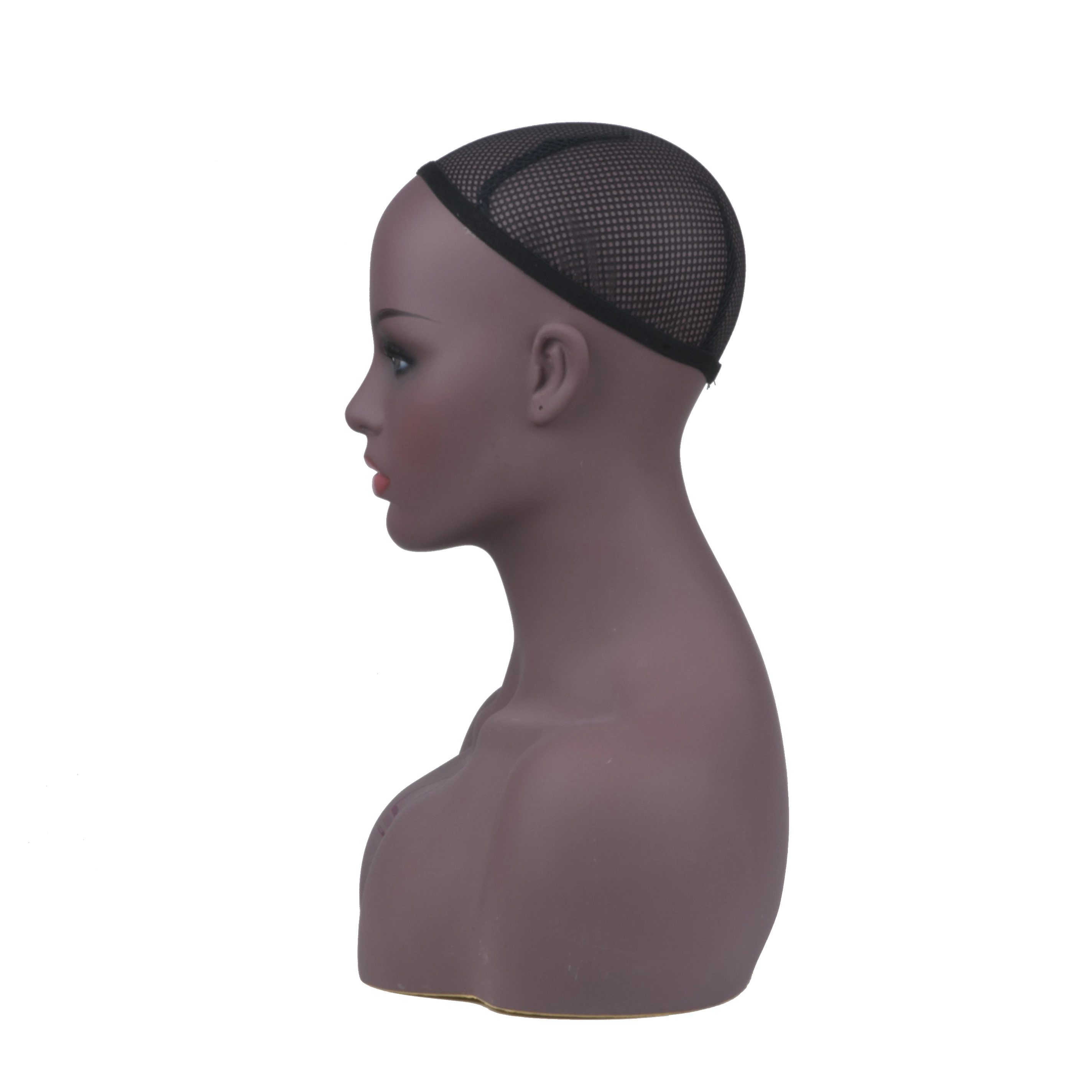FREE SHIP in US African Mannequin Female Mannequin Head With Shoulders Makeup Mannequin Head For Wigs
