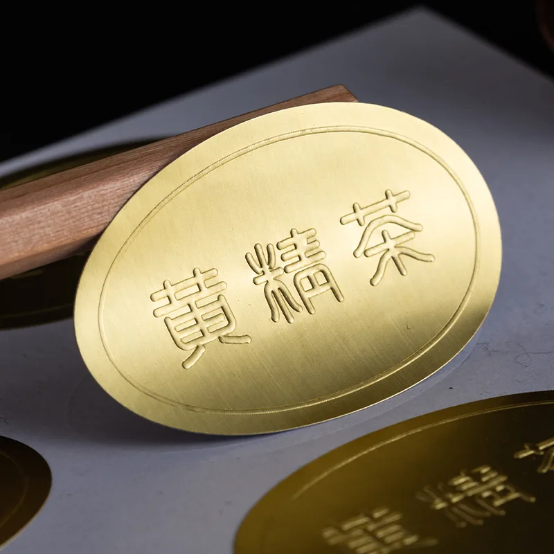 Waterproof Luxury Transfer 3d Embossed Metallic Silver Label Stickers Custom Gold Foil Logo Metal Stickers