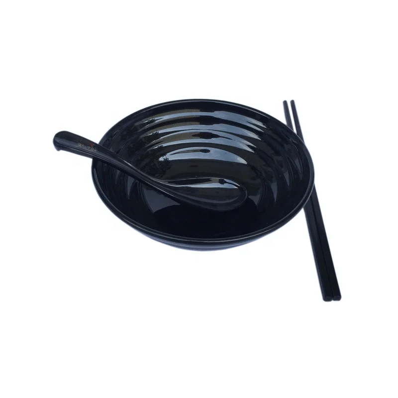 Factory Restaurant Melamine Cheap Matt Black Ramen Bowl