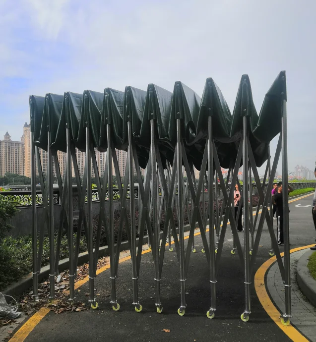 Warehouse Basketball Court Remote Control Activity Folding Telescopic Awning Shade and Rain Installation