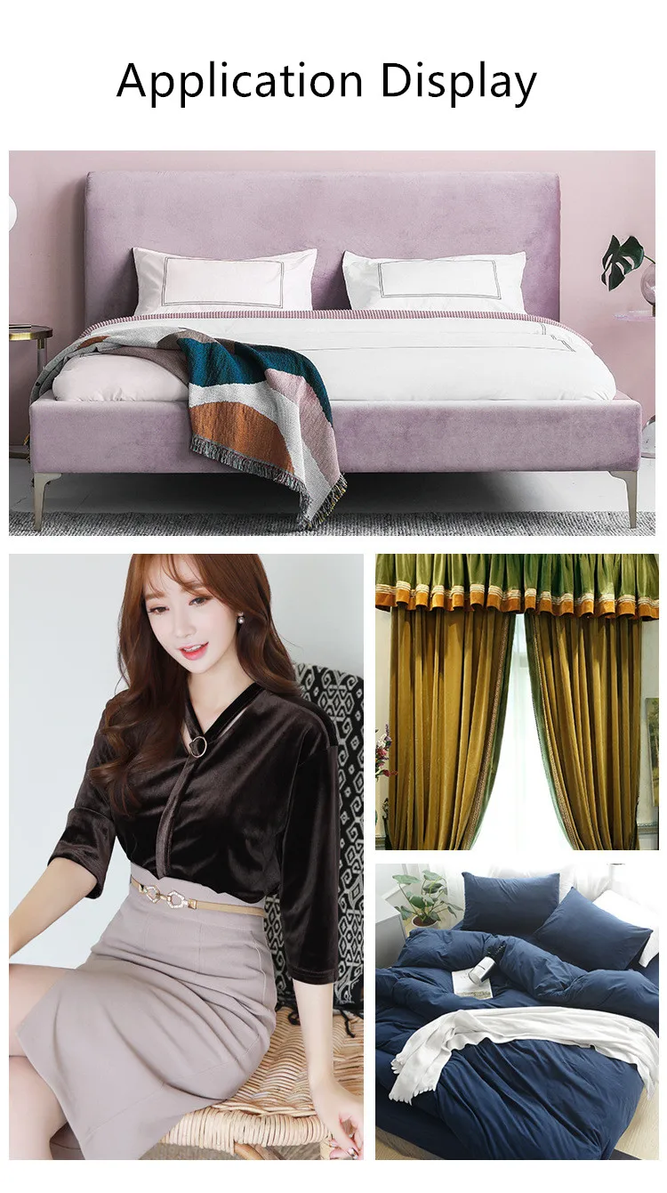 Wholesale 100% Polyester Super Soft Velvet Fabric for Curtains Clothing Hometextile Fabric