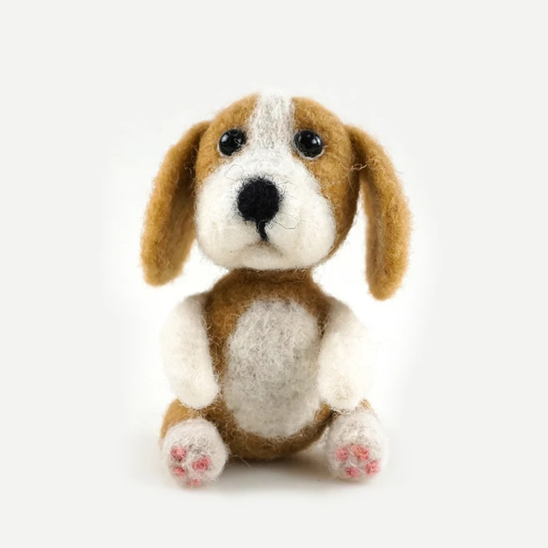 Hot Selling Cute Animal DIY Handmade Wool Felt Toys Wool Needle Felting Kit
