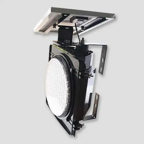 LED Solar Warning Light Solar Yellow Flashing Light Amber Blinking LED Traffic Blinker