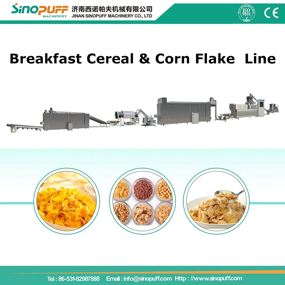 Best Price Corn Flakes Production Process Line/Corn Flakes Extruder/Corn Flakes Line 100~600kg/hr