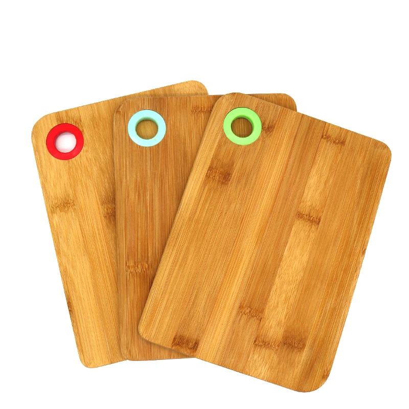 Engrave Logo Wood Breakfast Board Small Cutting Board Acacia Wood with Round Hole