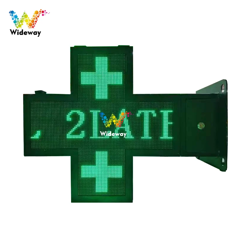 pharmacy cross Sign Customized led screen for outdoor Full Color Pharmacy Shop Fixed Installation led sign message display