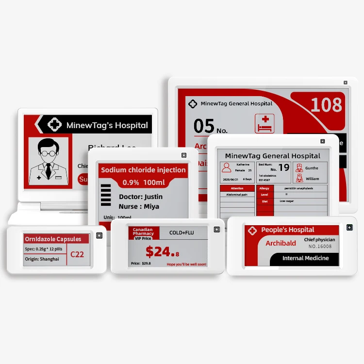 Minew Bluetooth Etiqueta Electronica 2.13 Inch Esl Digital Labels Ble 5.0 E Ink Price Tag