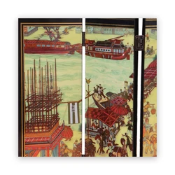 Китайское классическое украшение экрана, река цинми, китайские народные ремесла, одно из нематериальных культурных наследий Китая, костюм