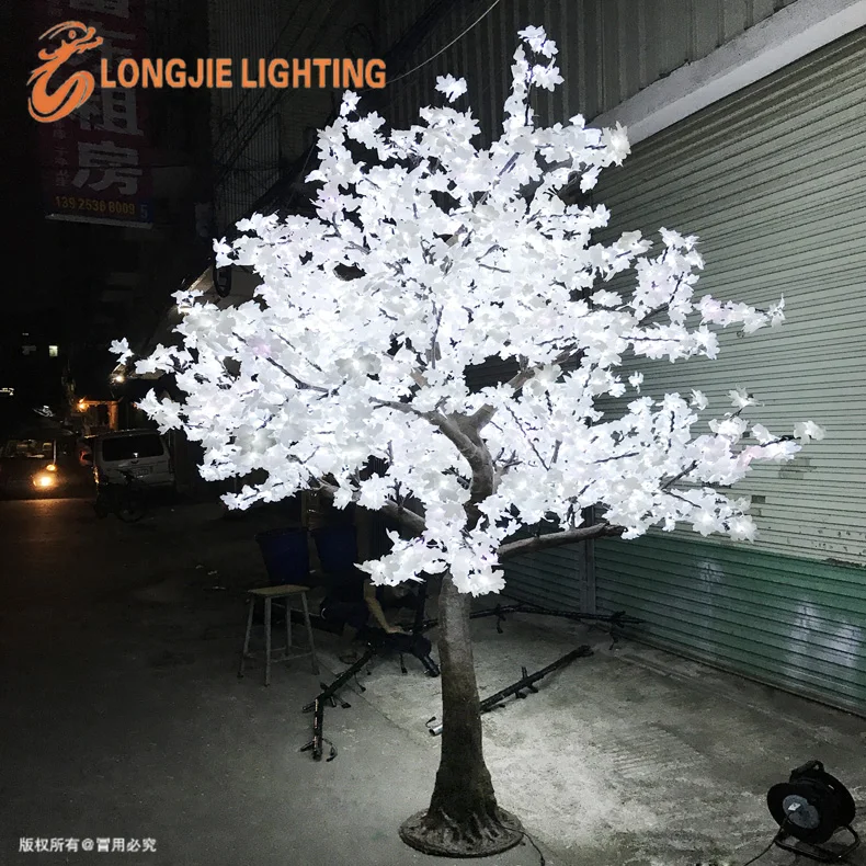 H:300CM 2544 Leds Outdoor led garden lights luminous holiday decorative maple tree LED light peach tree cherry tree
