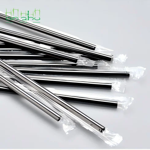 Corn starch 100% biodegradable non plastic drinking straw compostable PLA flexible straws 2024 hot sale products
