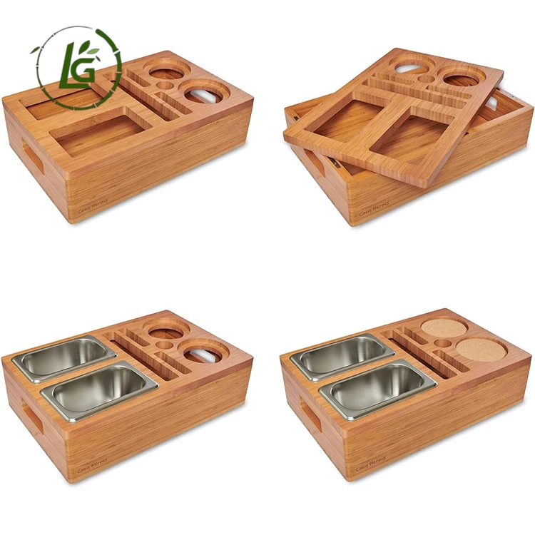 LEGEND couch sofa armrest snack tray console coaster cup holder organizer buddy box bamboo couch cup holder for counter top