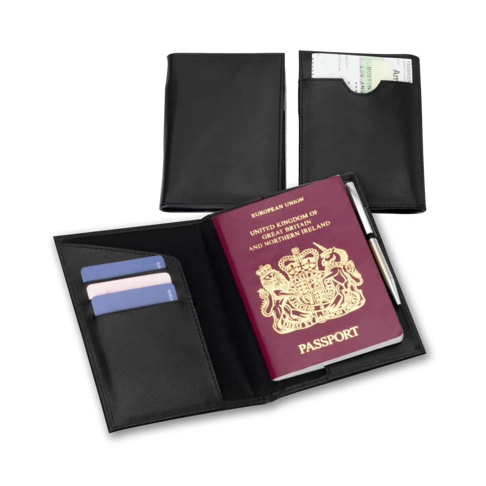 wholesale PU leather blank passport cover case custom printed passport holder bag multi-function wallet passport covers