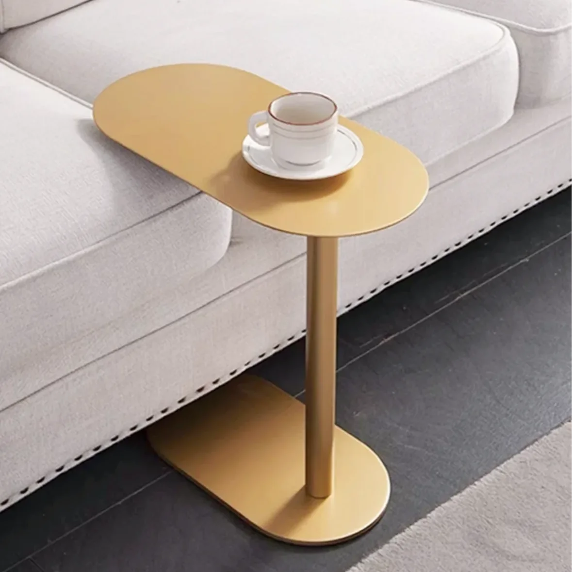 Factory Directly Modern Gold Side Table Brass Chrome Brushed Side Table Living Room Home Coffee Oval Small Table