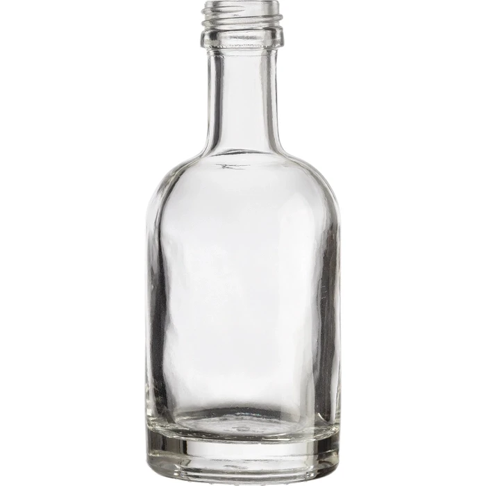 750ml Glass Bottles, Clear Glass Moonshine Bottles W/ Stained Wood Bar Tops & Natural Corks