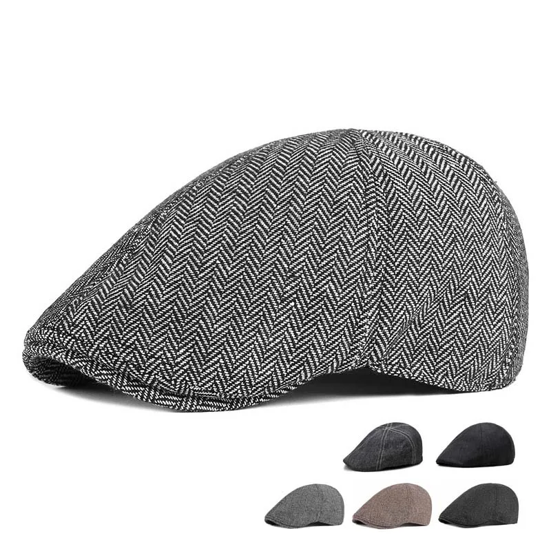 
Factory Price Wholesale All Seasons Mens Flat Newsboy Cap Ivy Hat 