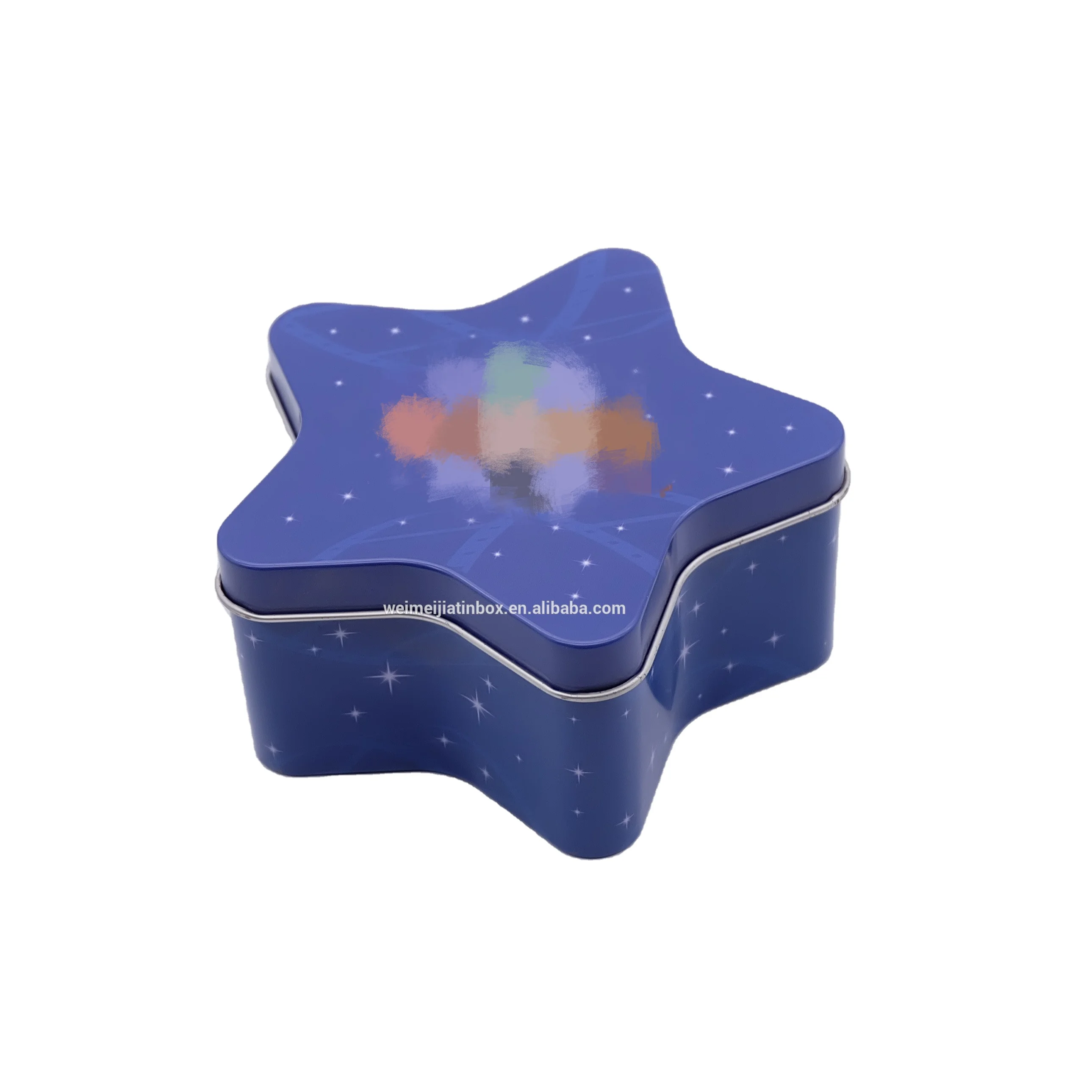 
star shape valentine customized festival gift cookie cracker chocolate candy bonbons Senorita cake tin packaging box 