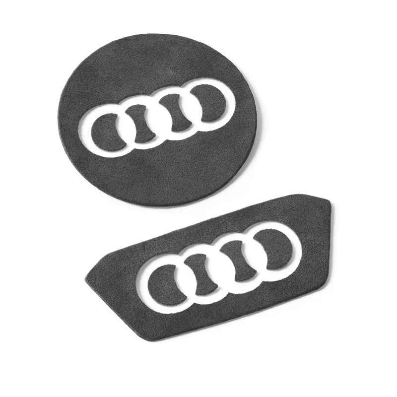 Alcantara For Audi A1 A3 8y A4 A5 A6 A7 A8 S3 S6 Q5 Q7 Q2 RS6 TT Car Steering Wheel Trim Center Emblem Logo Sticker Accessories
