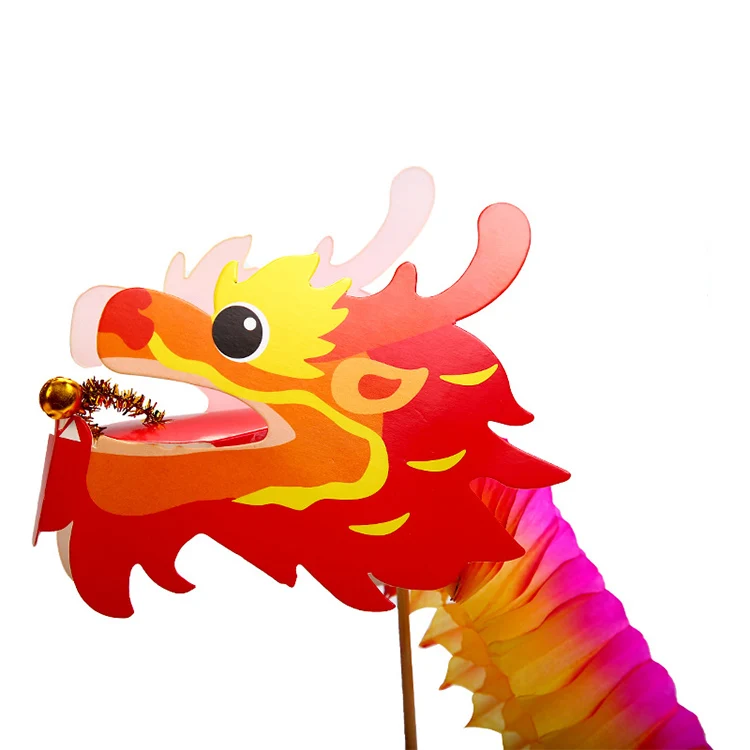 Новогодняя образовательная Рождественская игрушка летающий дракон красочная бумага искусство Китайский дракон бумага для детей «сделай сам» подарочные наборы