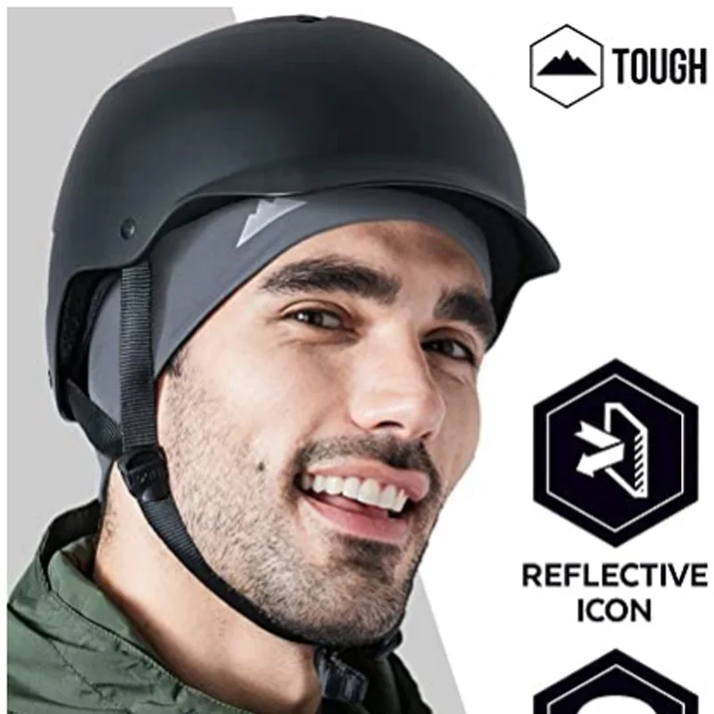 Warm men running beanie helmet lining suitable for wearing beanie under the helmet