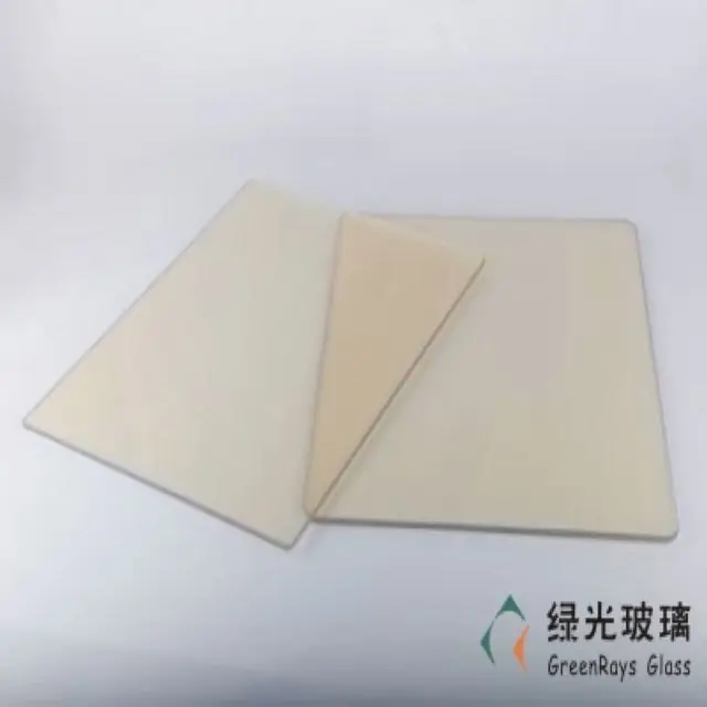 SCHOTT ROBAX Light tea transparent microcrystalline glass wave welding fireplace panel glass firewatch hole temperature resistant glass