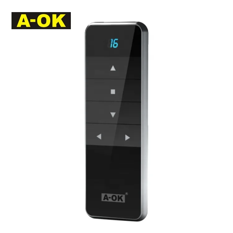 Motorized Curtain Decoration A-OK Auto Curtain Motor 16 Channels Hand Held Remote Touch Pad Remote