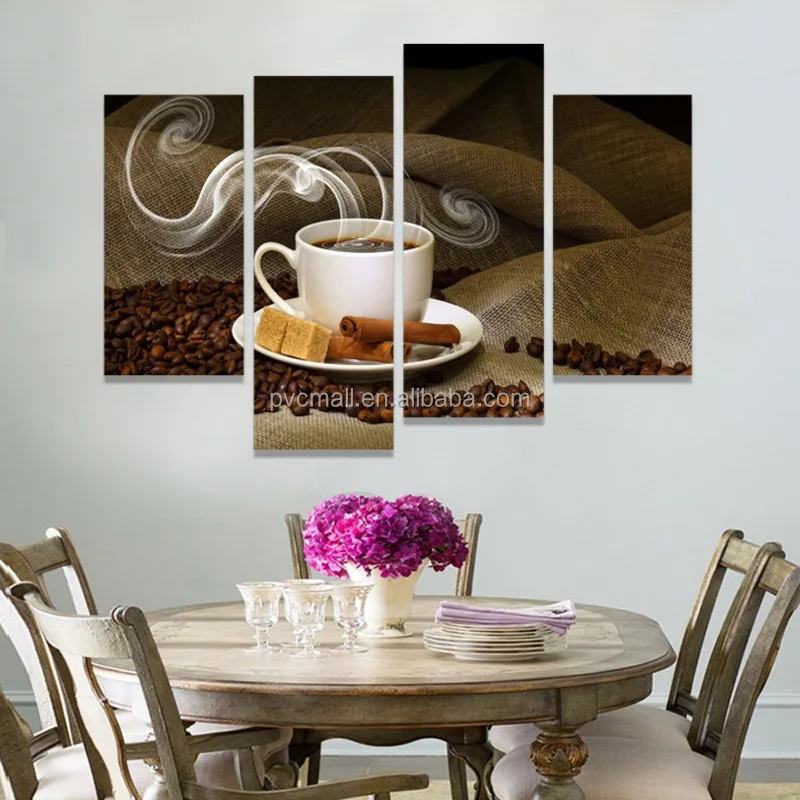 Kitchen coffee wall tiles 30 60 Wall Decoration 4 pcs pet vintage canvas wall art photos decorative pictures for kitchen