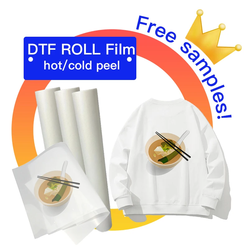 Новый материал для цифровой печати A3 A4 30 см 60 ширина 100 м размер под заказ 75U dtf ПЭТ пленка рулон холодной горячей очистки DTF