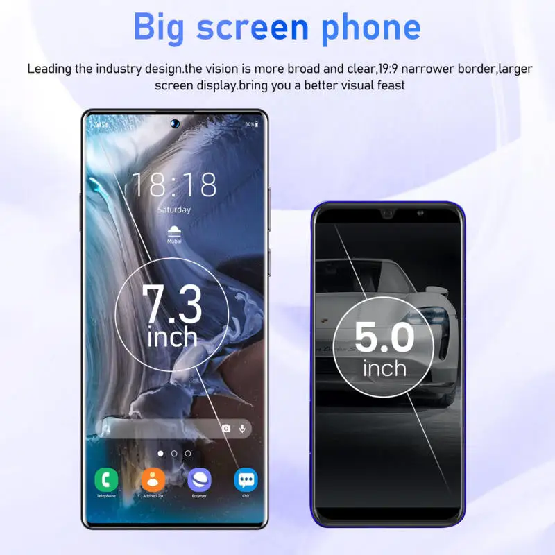 Hot Sell 5G Android 12 HD Camera 7.3Inch 16GB+512GB SmartPhone Face iD Unlock Mobile Phone S22 Ultra Telephone