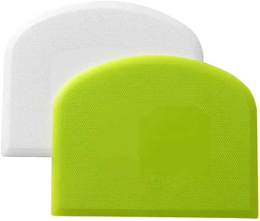 Wholesale Popular Custom logo plastic Soft Dough Cutter High Quality Baking Pastry Tool Cake Cream Scraper Plastic Dough Scraper