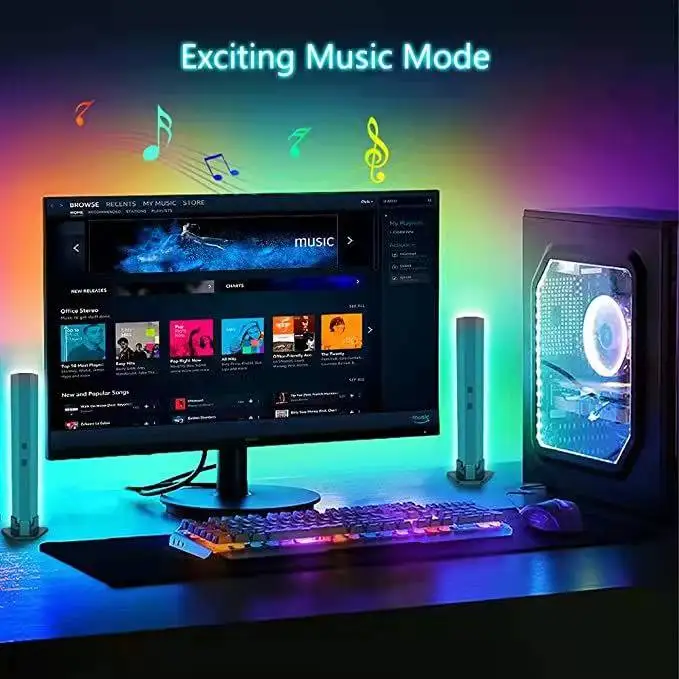 Hot Sale Flow Light Bar APP Control Smart LED Light Bars Smart Ambient Light For Entertainment PC TV Room Decoration