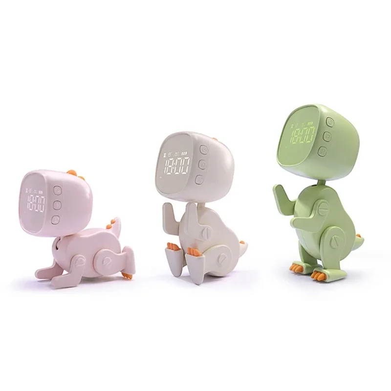 Alarm Clock Kids Sleep Training Clock Night Lights ,Desk Dinosaur Digital Clock