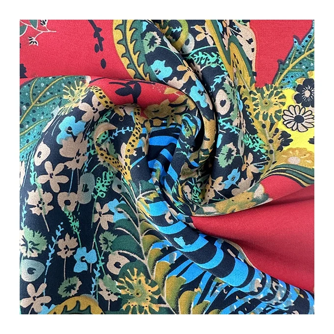 115GSM dirac somali набор на заказ с цветочным узором атласная полиэфирная шифоновая ткань принтом от производителя