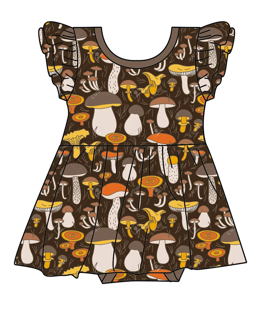 Бамбуковый комбинезон с принтом грибной тематики для малышей